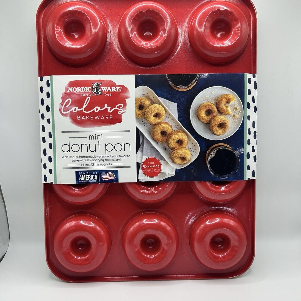 Nordic Ware Colors Bakeware mini donut pan New